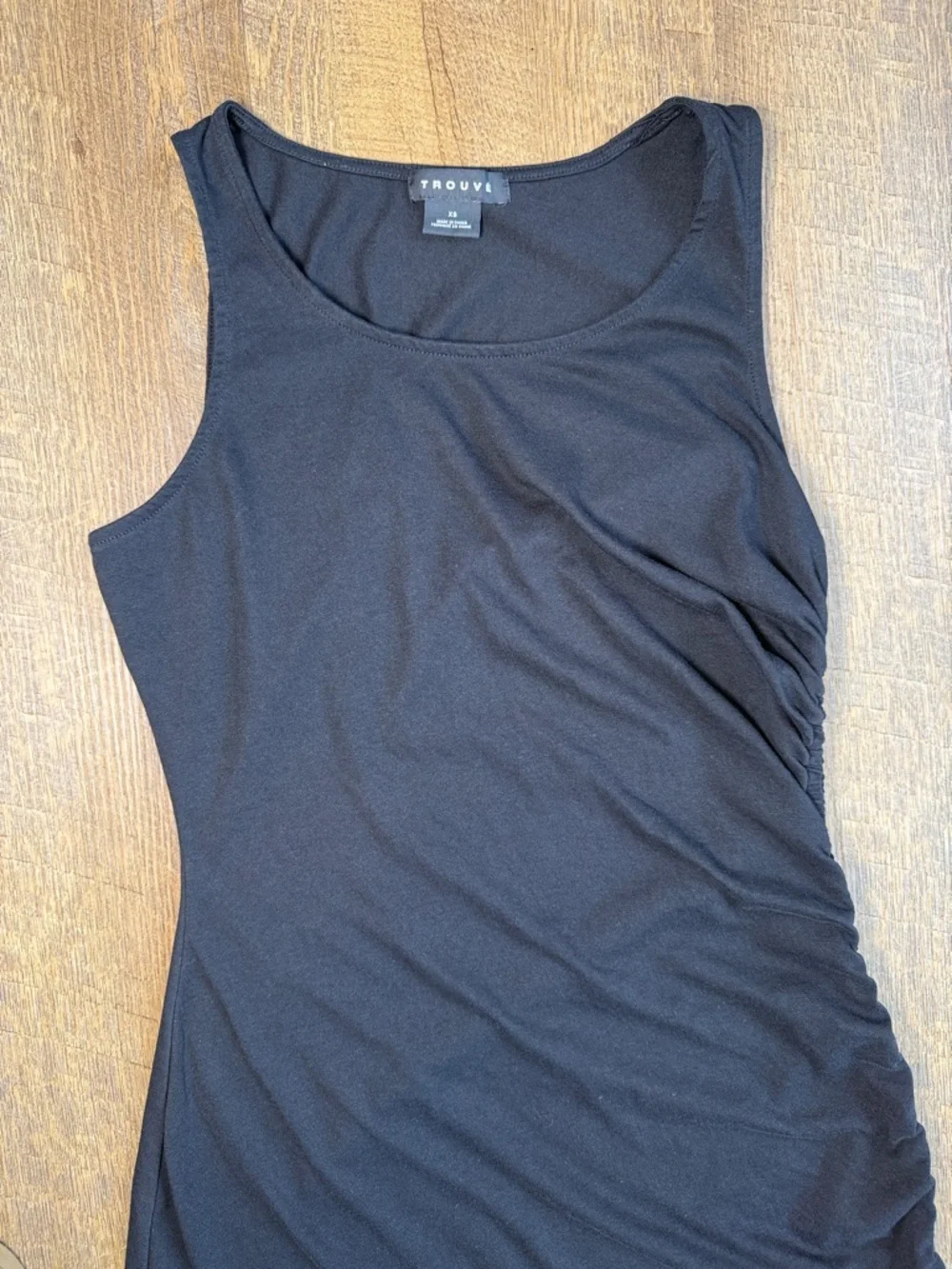Trouvé Nordstrom Women’s Black Ruched Dress Size X-Small - Picture 2 of 9